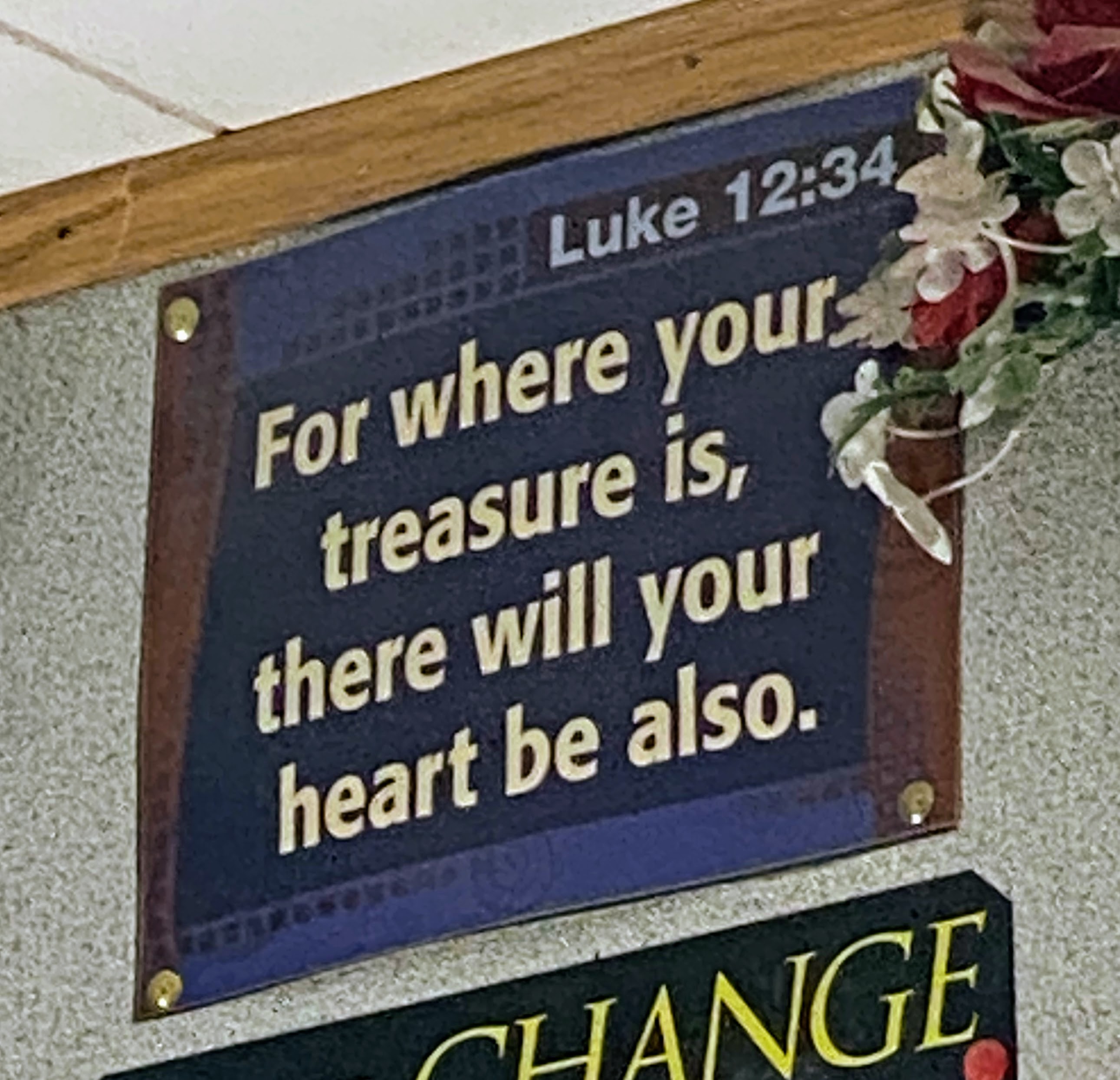 Bible verse on the wall