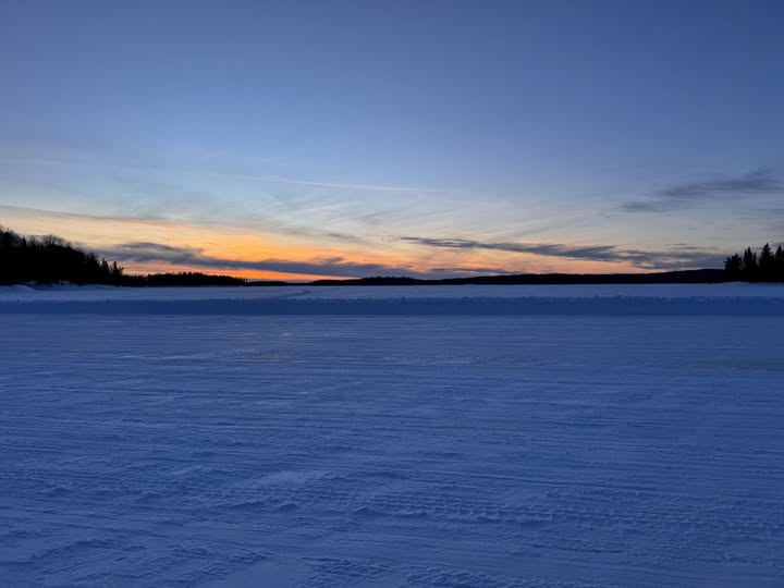 Frozen lake