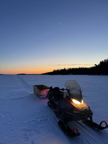 Skidoo at dusk